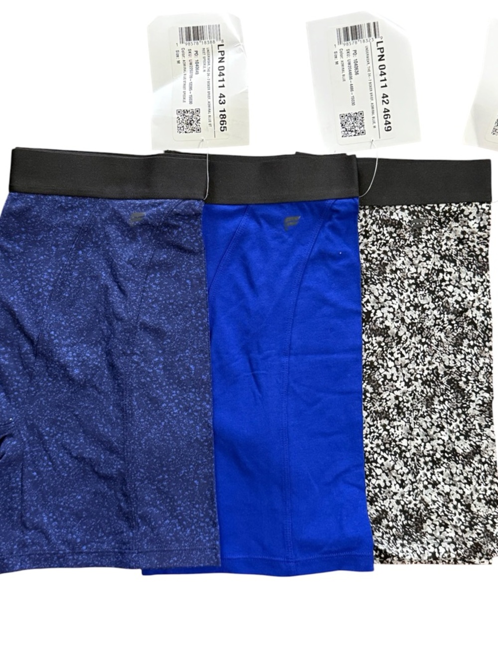 FABLETICS - BUNDLE - NWT - Men's Athletic Boxer Briefs - Blue Trio